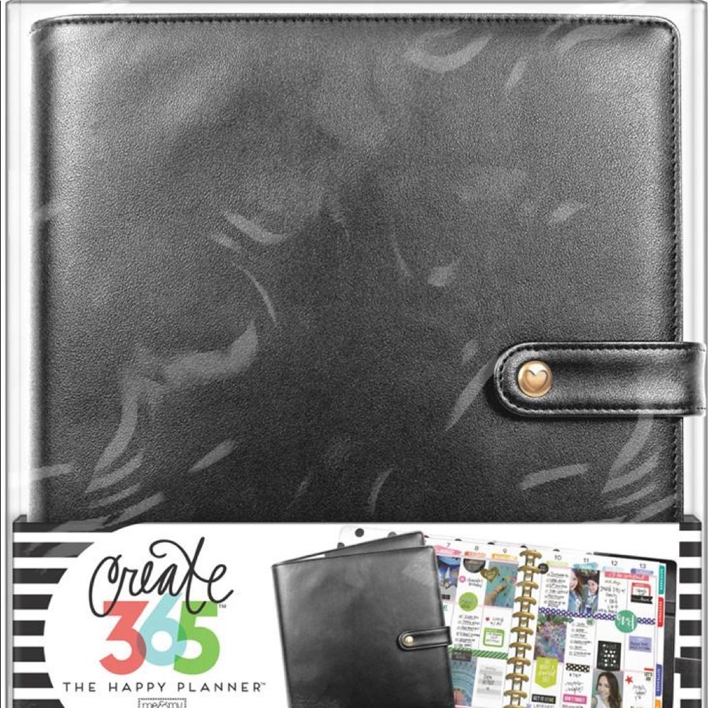 Me & My Big Ideas Planner Cover Black New Deluxe